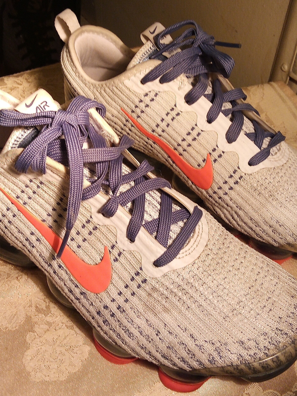 Nike Air VaporMax Flyknit 3 "Diffused Blue / Hyper Crimson" RUNNING SHOES/GYM.
